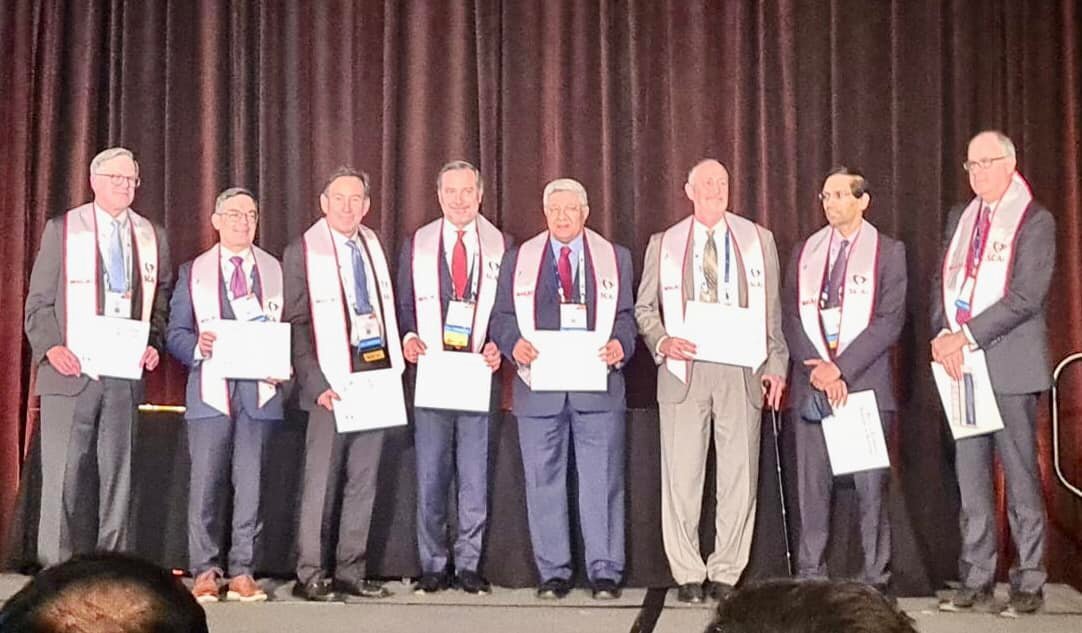 With fellow Masters of SCAI at the induction ceremony, USA