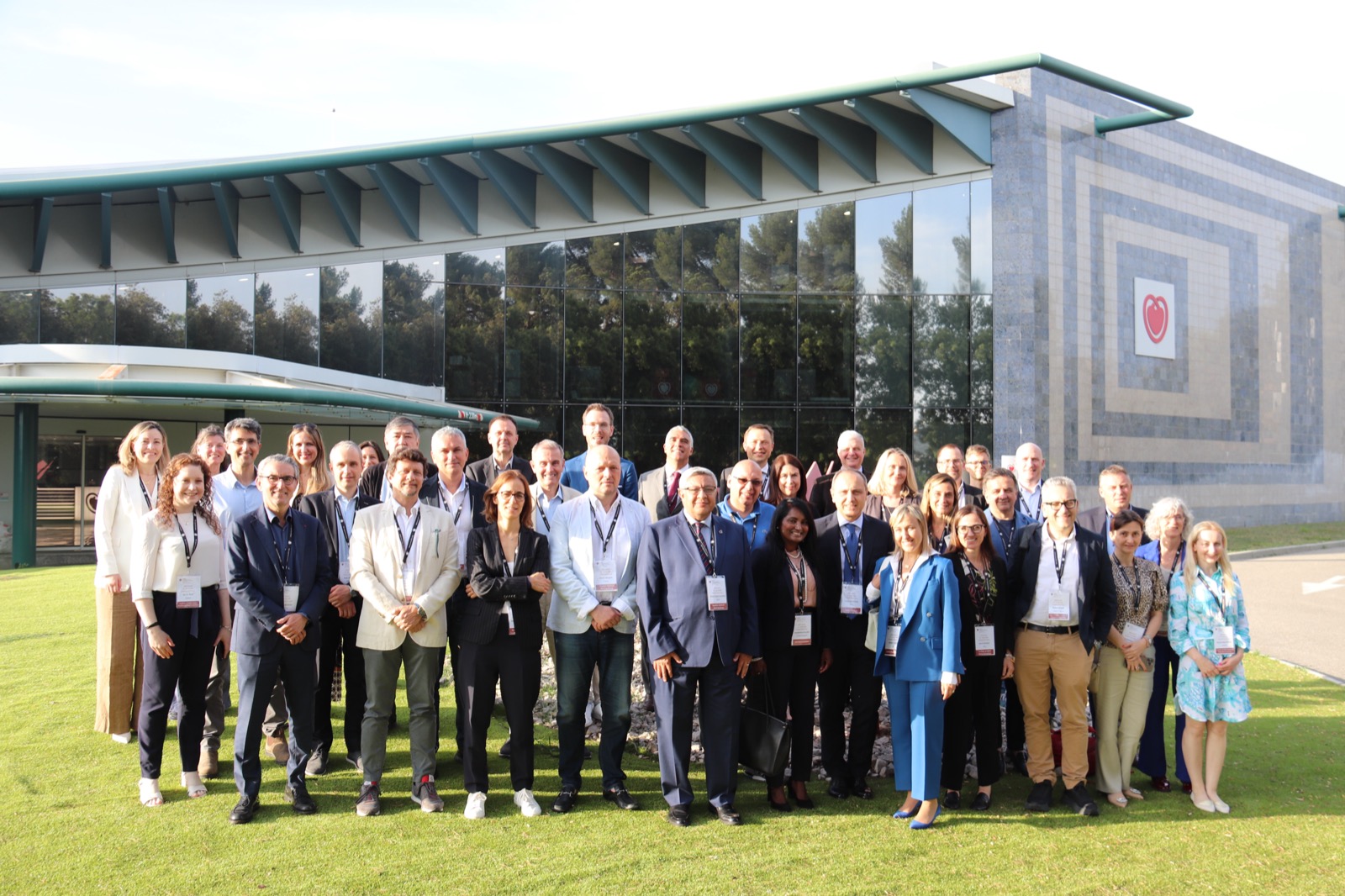 With colleagues at an international interventional cardiology meeting